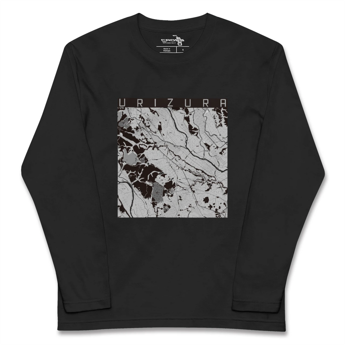 【瓜連(茨城県)】地図柄ロングスリーブTシャツ