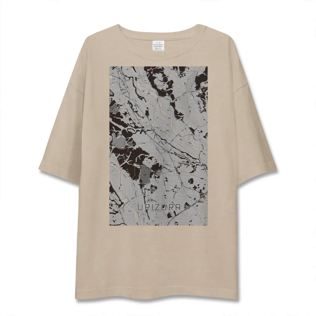 【瓜連（茨城県）】地図柄ビッグシルエットTシャツ