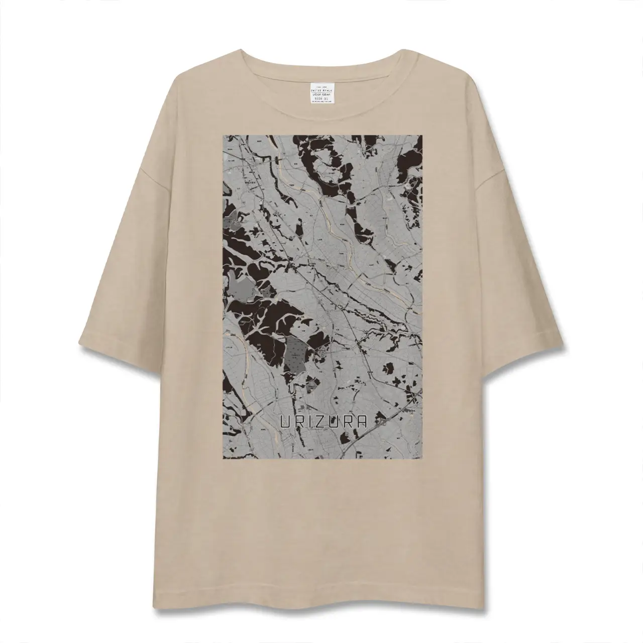 【瓜連（茨城県）】地図柄ビッグシルエットTシャツ