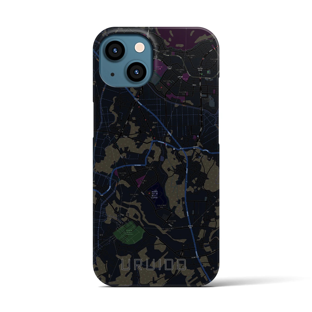 【潤井戸（千葉県）】地図柄iPhoneケース（バックカバータイプ）