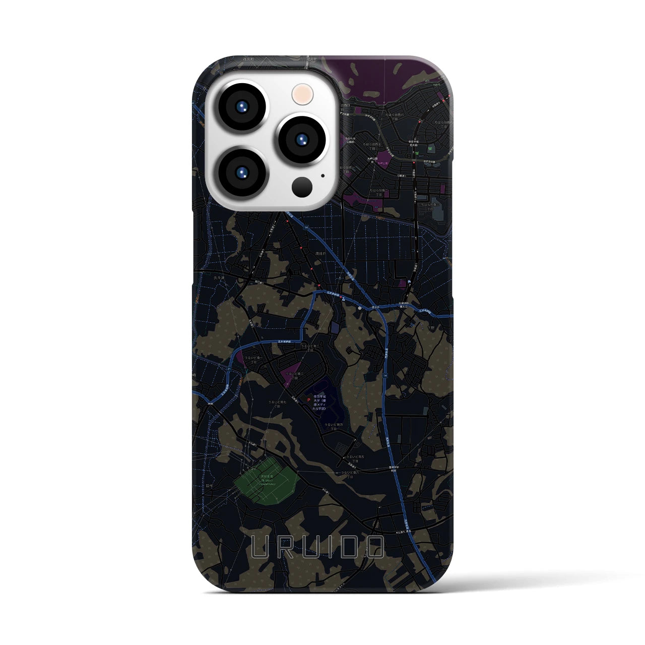 【潤井戸（千葉県）】地図柄iPhoneケース（バックカバータイプ）