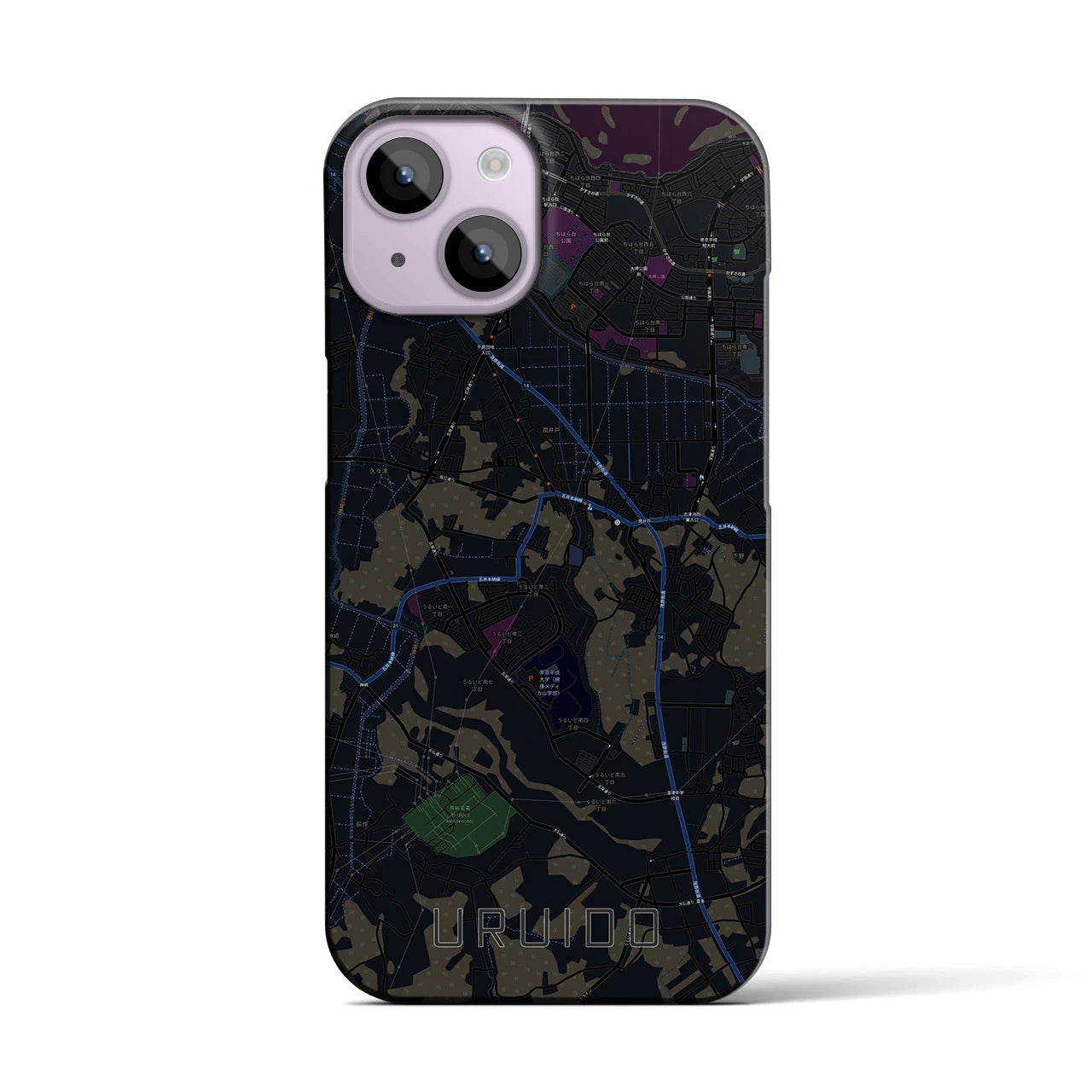 【潤井戸（千葉県）】地図柄iPhoneケース（バックカバータイプ）