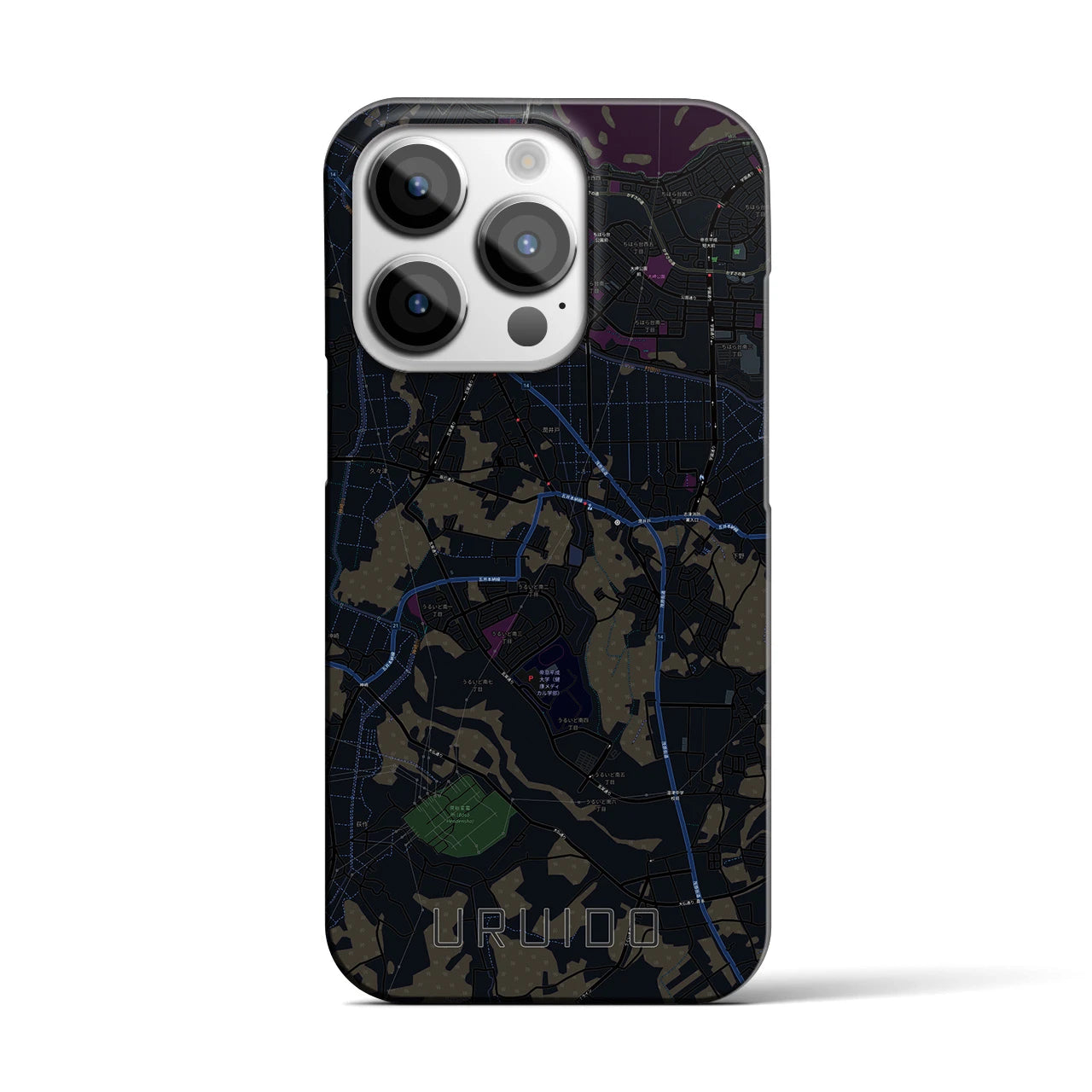 【潤井戸（千葉県）】地図柄iPhoneケース（バックカバータイプ）