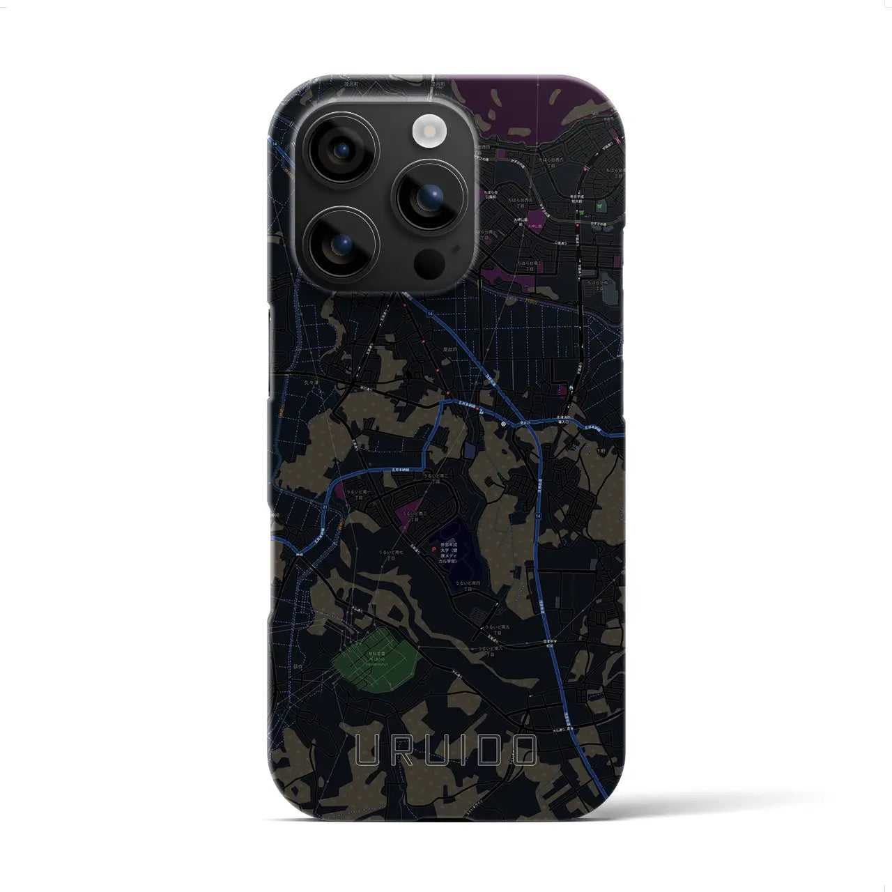 【潤井戸（千葉県）】地図柄iPhoneケース（バックカバータイプ）