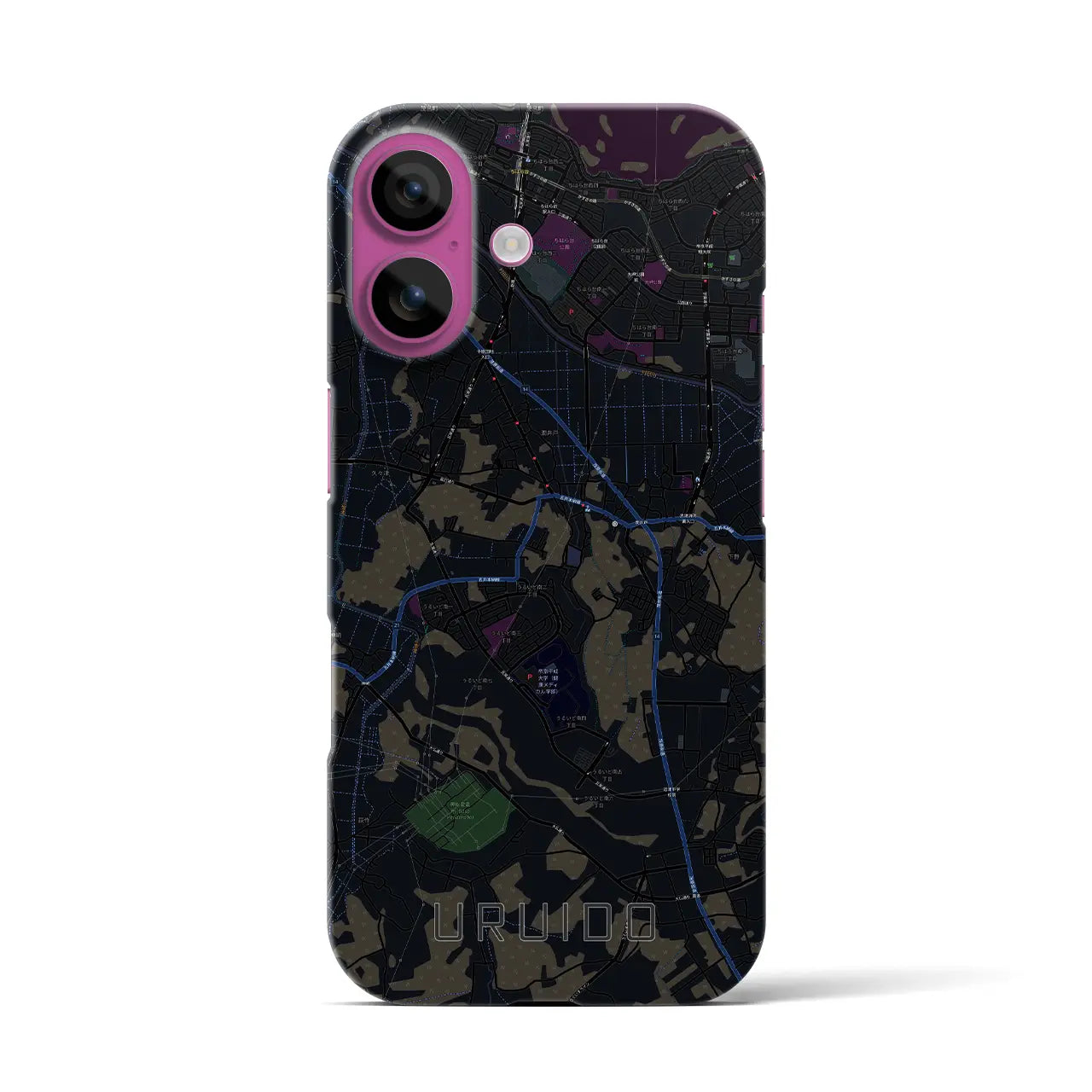 【潤井戸（千葉県）】地図柄iPhoneケース（バックカバータイプ）