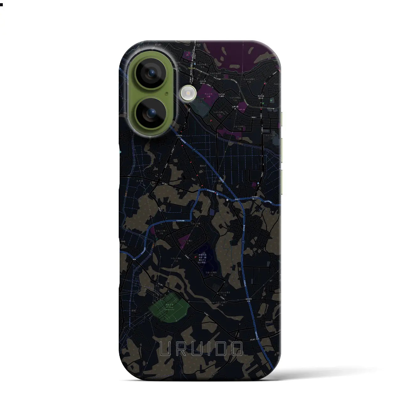 【潤井戸（千葉県）】地図柄iPhoneケース（バックカバータイプ）
