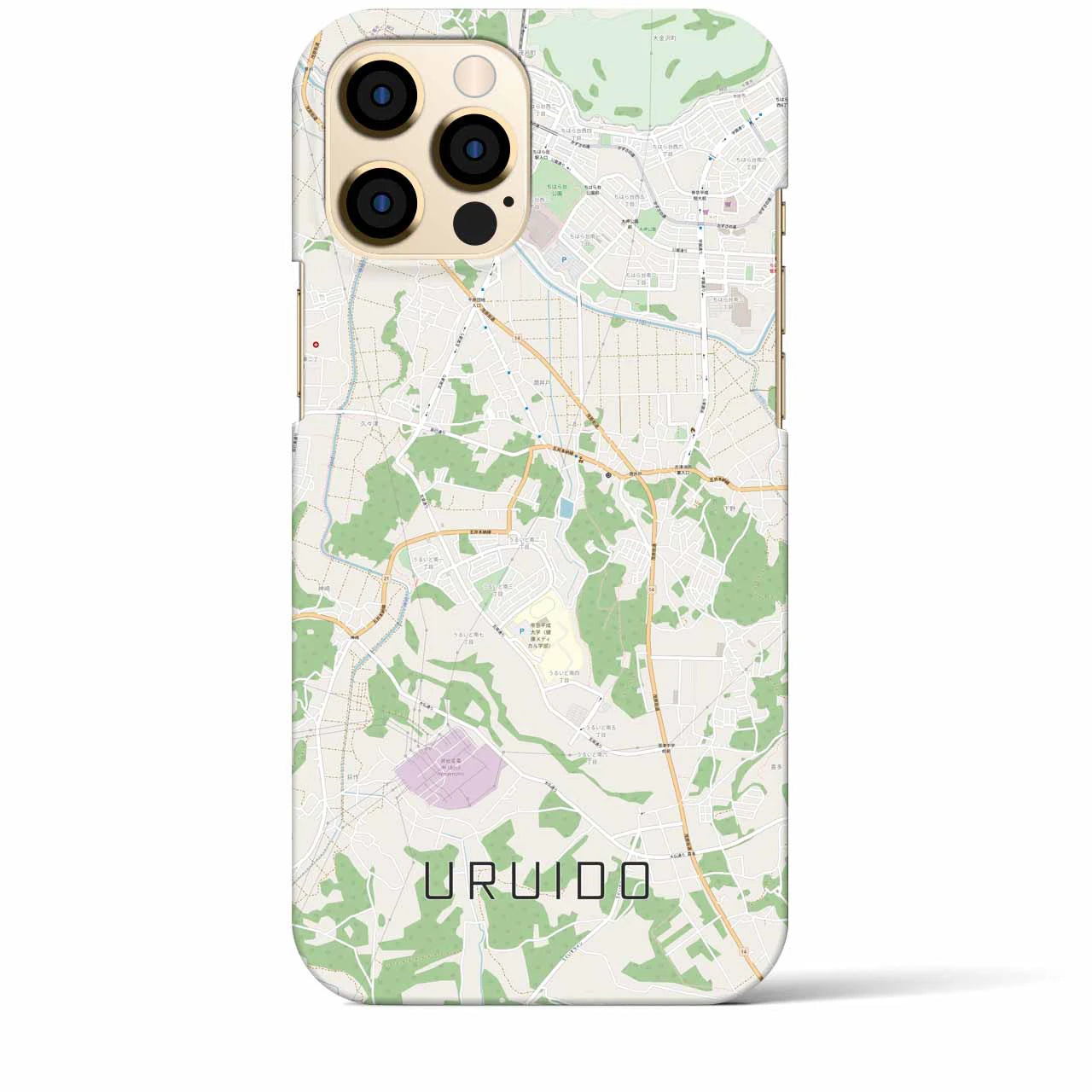【潤井戸（千葉県）】地図柄iPhoneケース（バックカバータイプ）