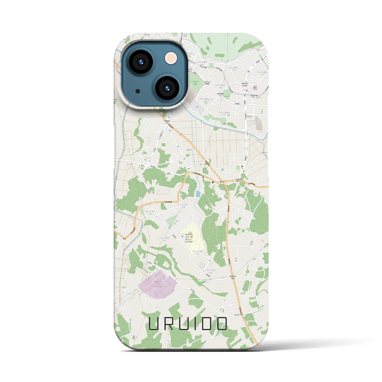 【潤井戸（千葉県）】地図柄iPhoneケース（バックカバータイプ）