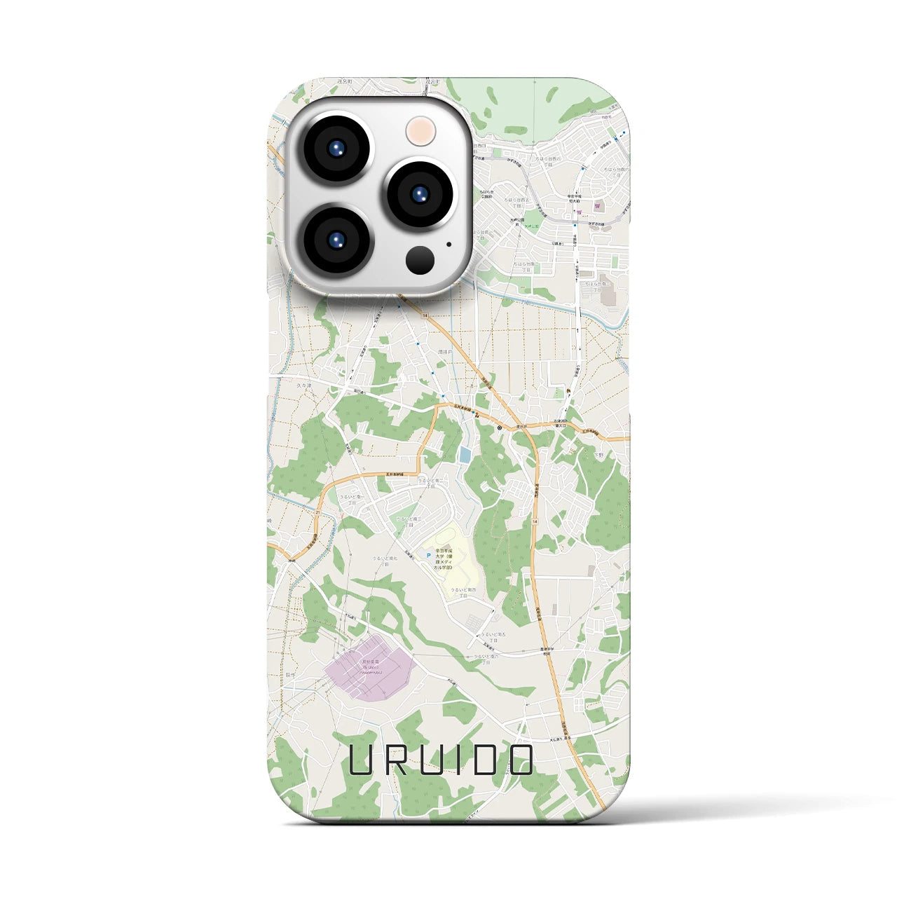 【潤井戸（千葉県）】地図柄iPhoneケース（バックカバータイプ）