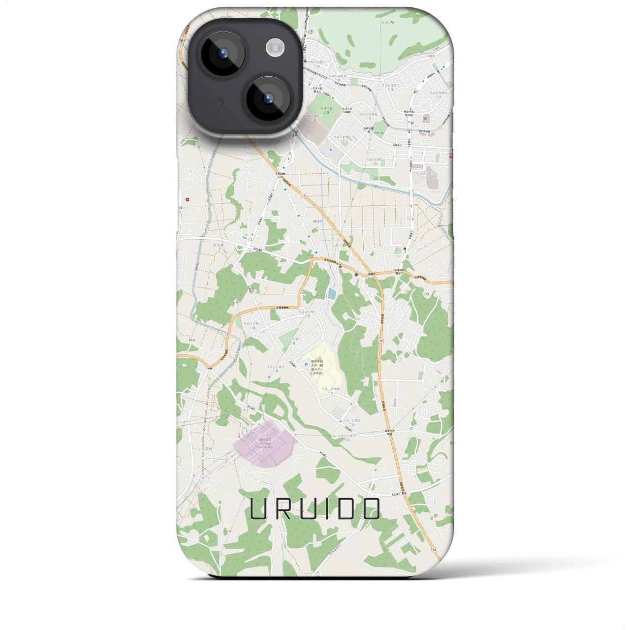 【潤井戸（千葉県）】地図柄iPhoneケース（バックカバータイプ）