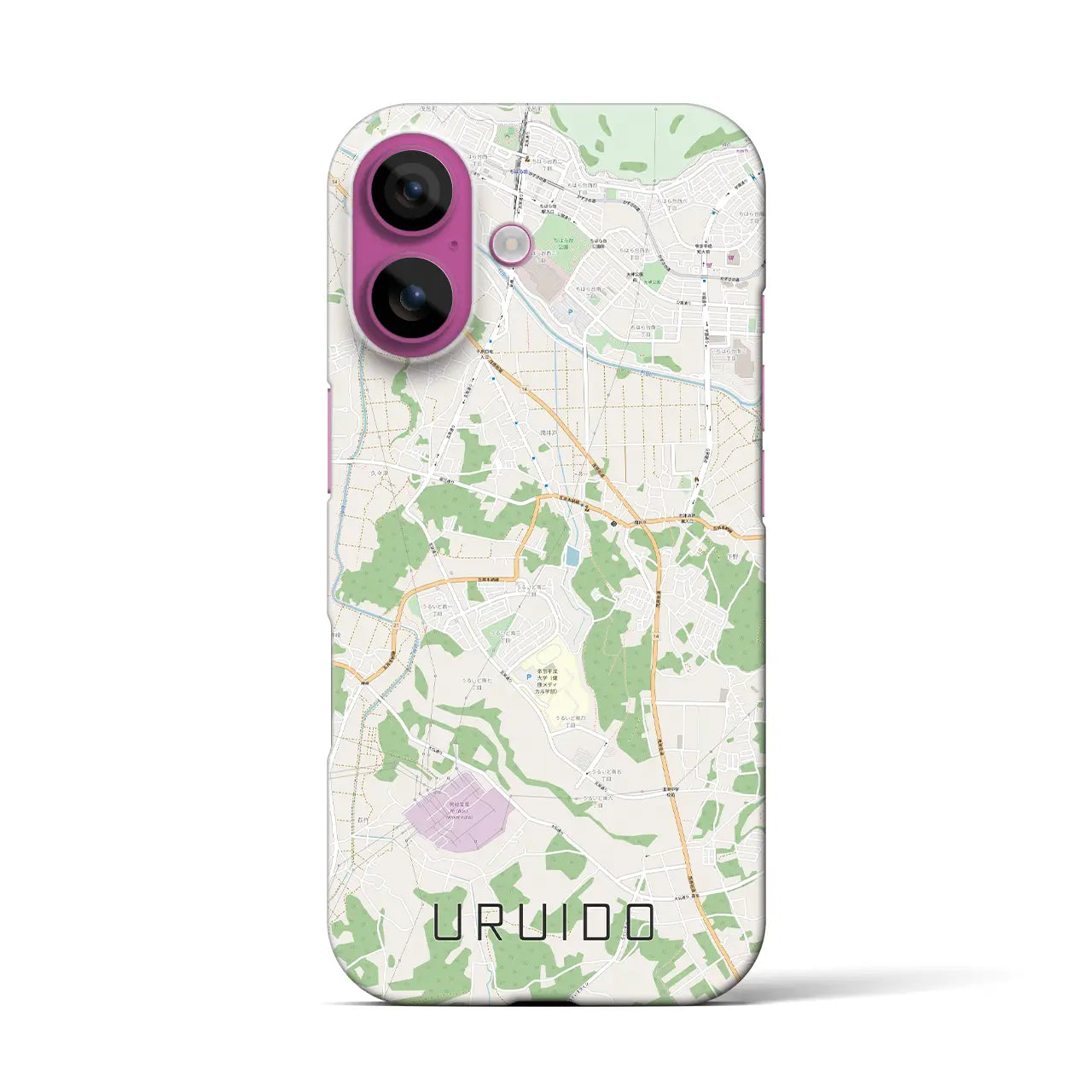 【潤井戸（千葉県）】地図柄iPhoneケース（バックカバータイプ）