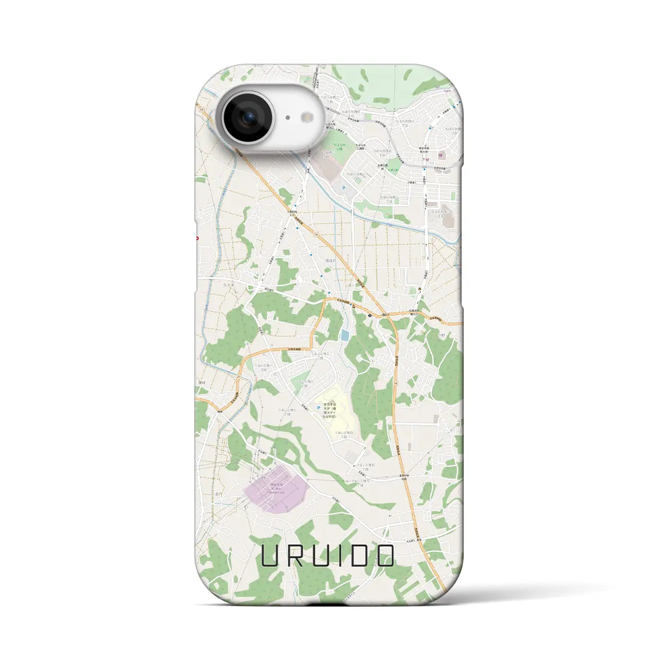 【潤井戸（千葉県）】地図柄iPhoneケース（バックカバータイプ）
