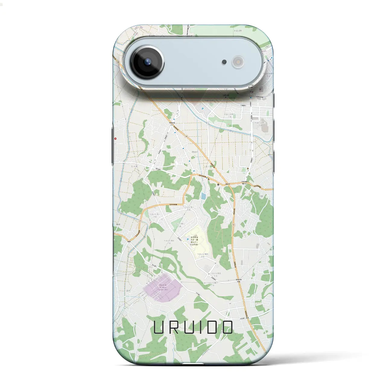 【潤井戸（千葉県）】地図柄iPhoneケース（バックカバータイプ）