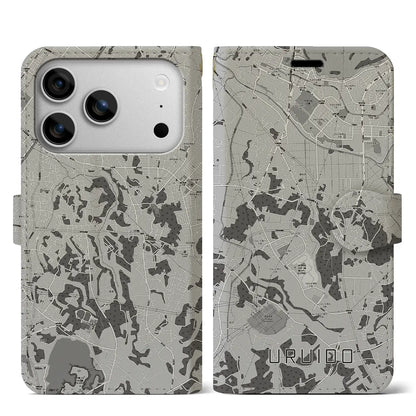 【潤井戸（千葉県）】地図柄iPhoneケース（手帳タイプ）