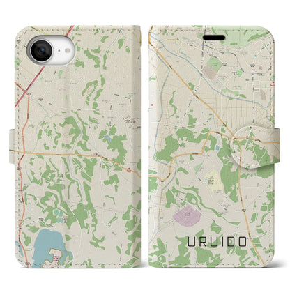 【潤井戸（千葉県）】地図柄iPhoneケース（手帳タイプ）