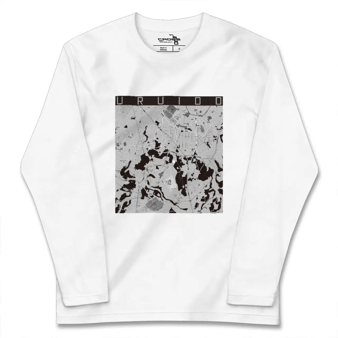 【潤井戸（千葉県）】地図柄ロングスリーブTシャツ