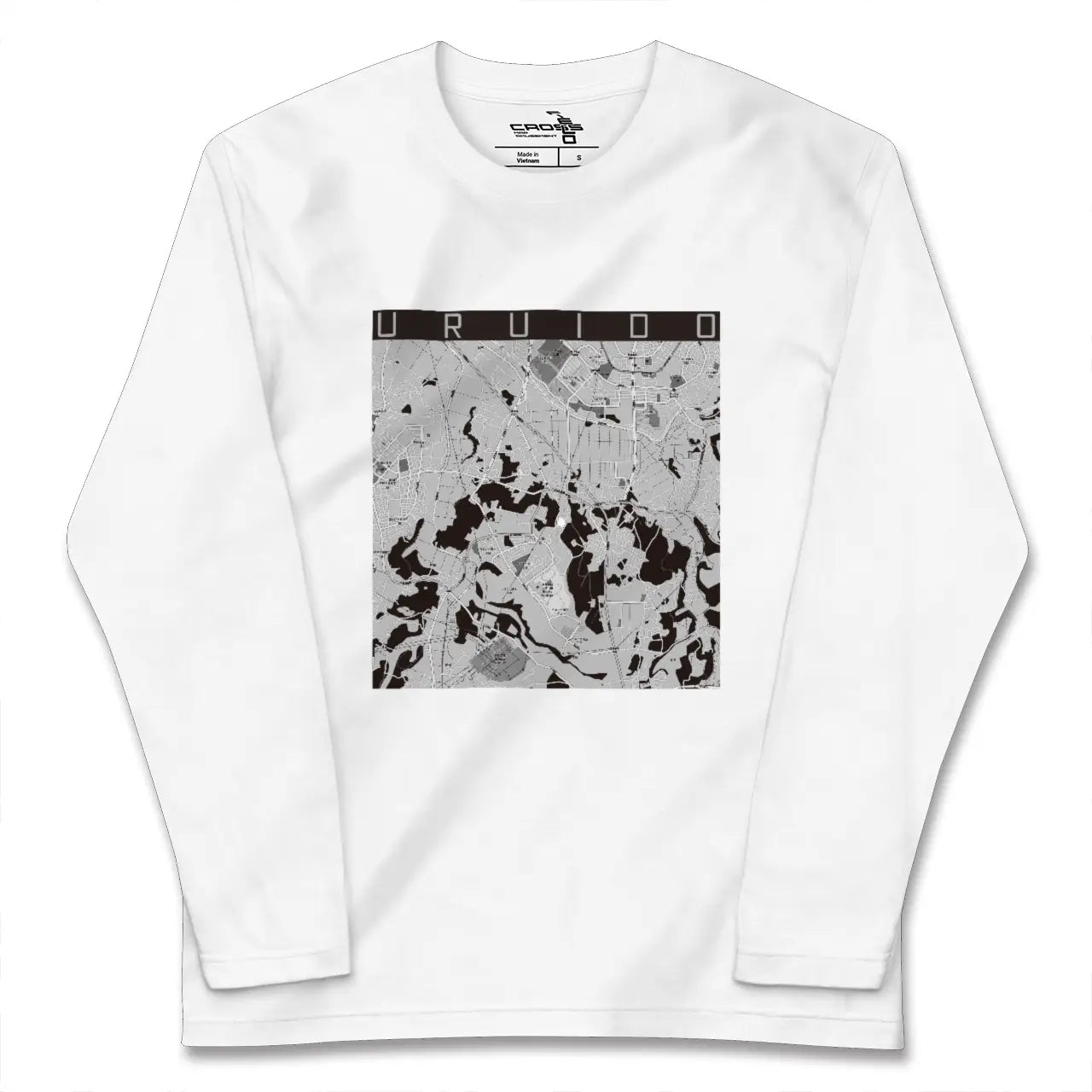 【潤井戸（千葉県）】地図柄ロングスリーブTシャツ
