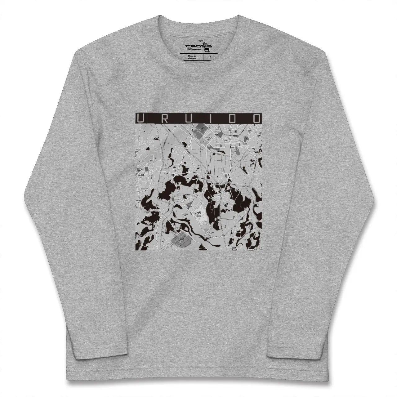 【潤井戸（千葉県）】地図柄ロングスリーブTシャツ