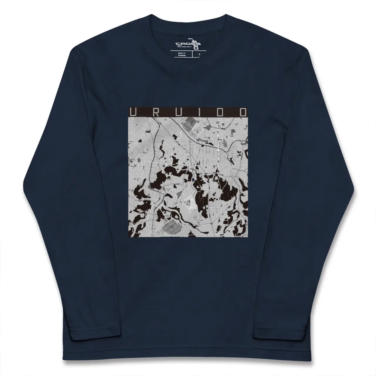 【潤井戸（千葉県）】地図柄ロングスリーブTシャツ