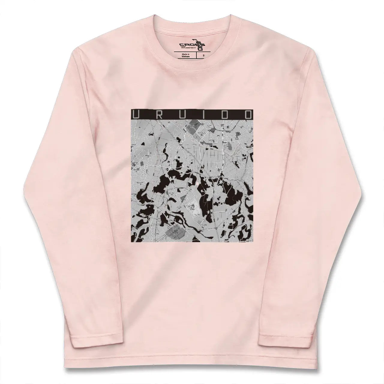 【潤井戸（千葉県）】地図柄ロングスリーブTシャツ