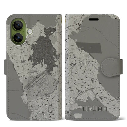 【うるま（沖縄県）】地図柄iPhoneケース（手帳タイプ）