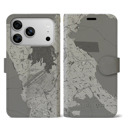 【うるま（沖縄県）】地図柄iPhoneケース（手帳タイプ）