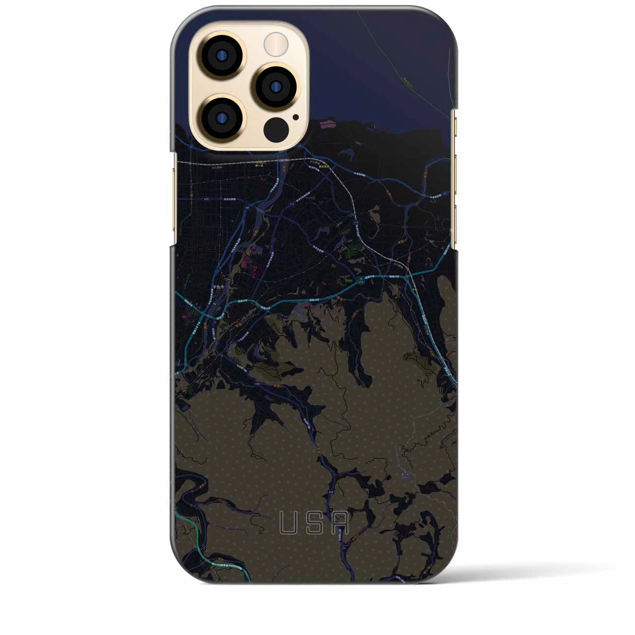 【宇佐（大分県）】地図柄iPhoneケース（バックカバータイプ）