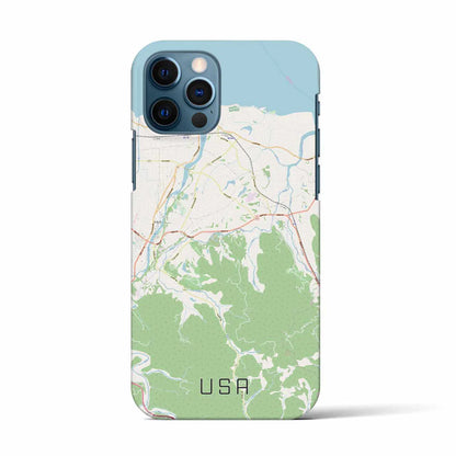 【宇佐（大分県）】地図柄iPhoneケース（バックカバータイプ）