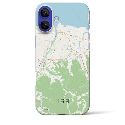 【宇佐（大分県）】地図柄iPhoneケース（バックカバータイプ）ナチュラル・iPhone 16 Pro Max 用