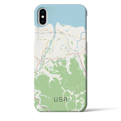 【宇佐（大分県）】地図柄iPhoneケース（バックカバータイプ）