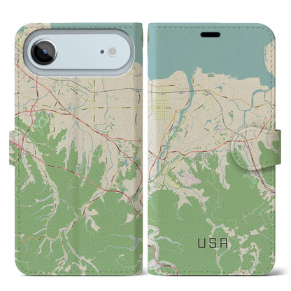 【宇佐（大分県）】地図柄iPhoneケース（手帳タイプ）