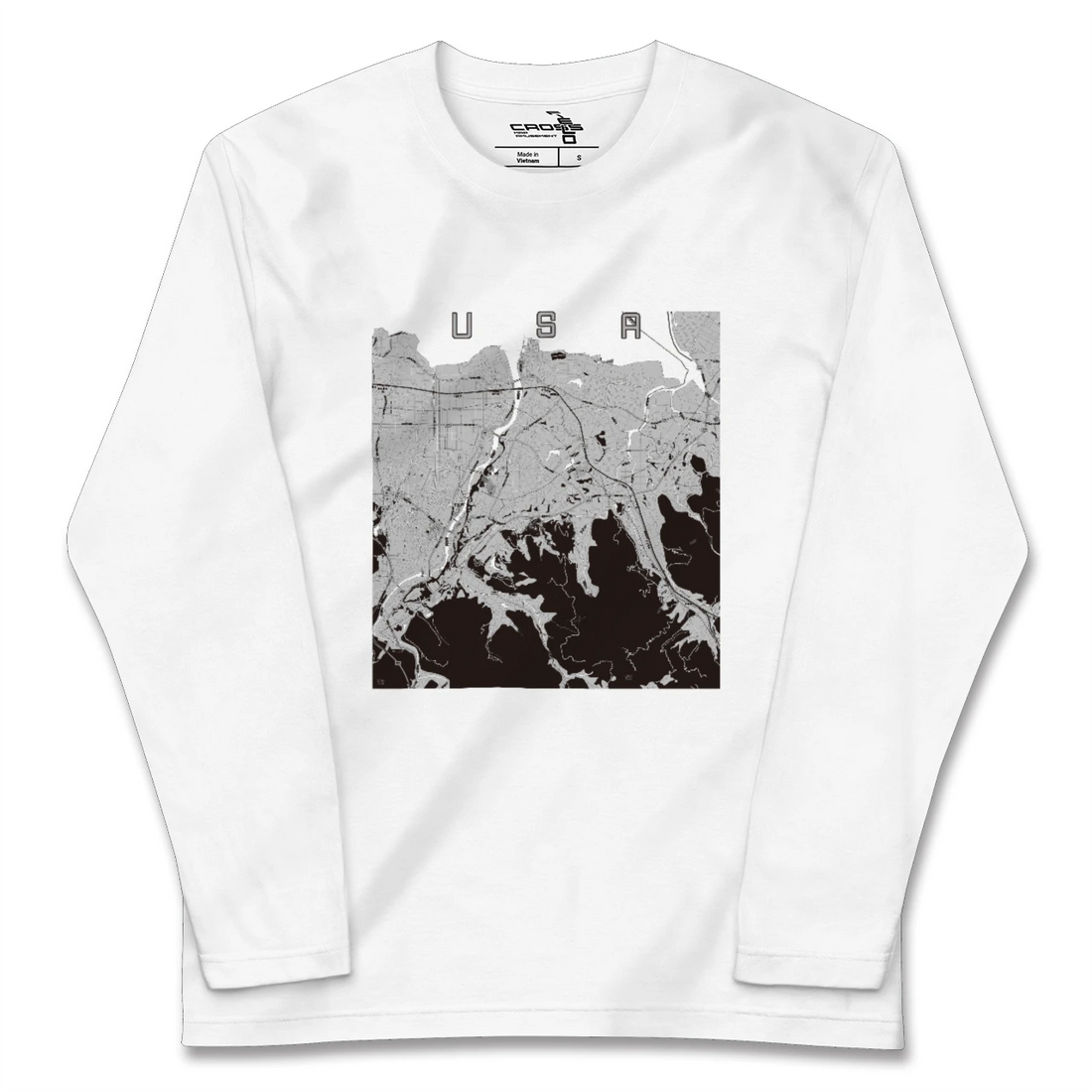 【宇佐(大分県)】地図柄ロングスリーブTシャツ