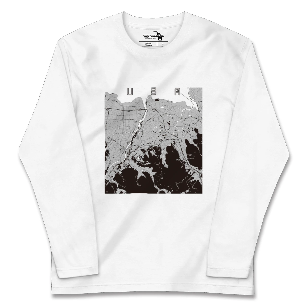 【宇佐（大分県）】地図柄ロングスリーブTシャツ