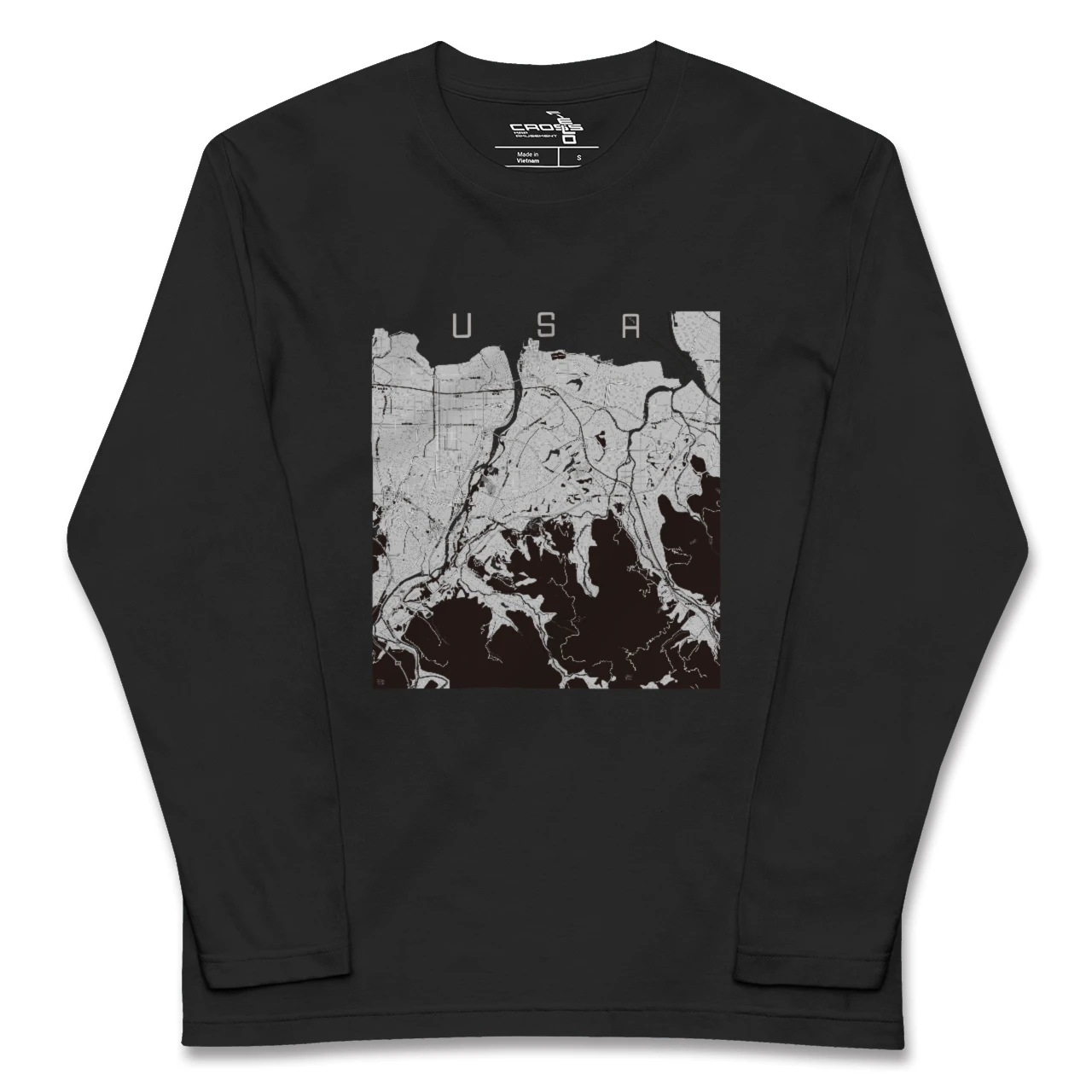 【宇佐（大分県）】地図柄ロングスリーブTシャツ