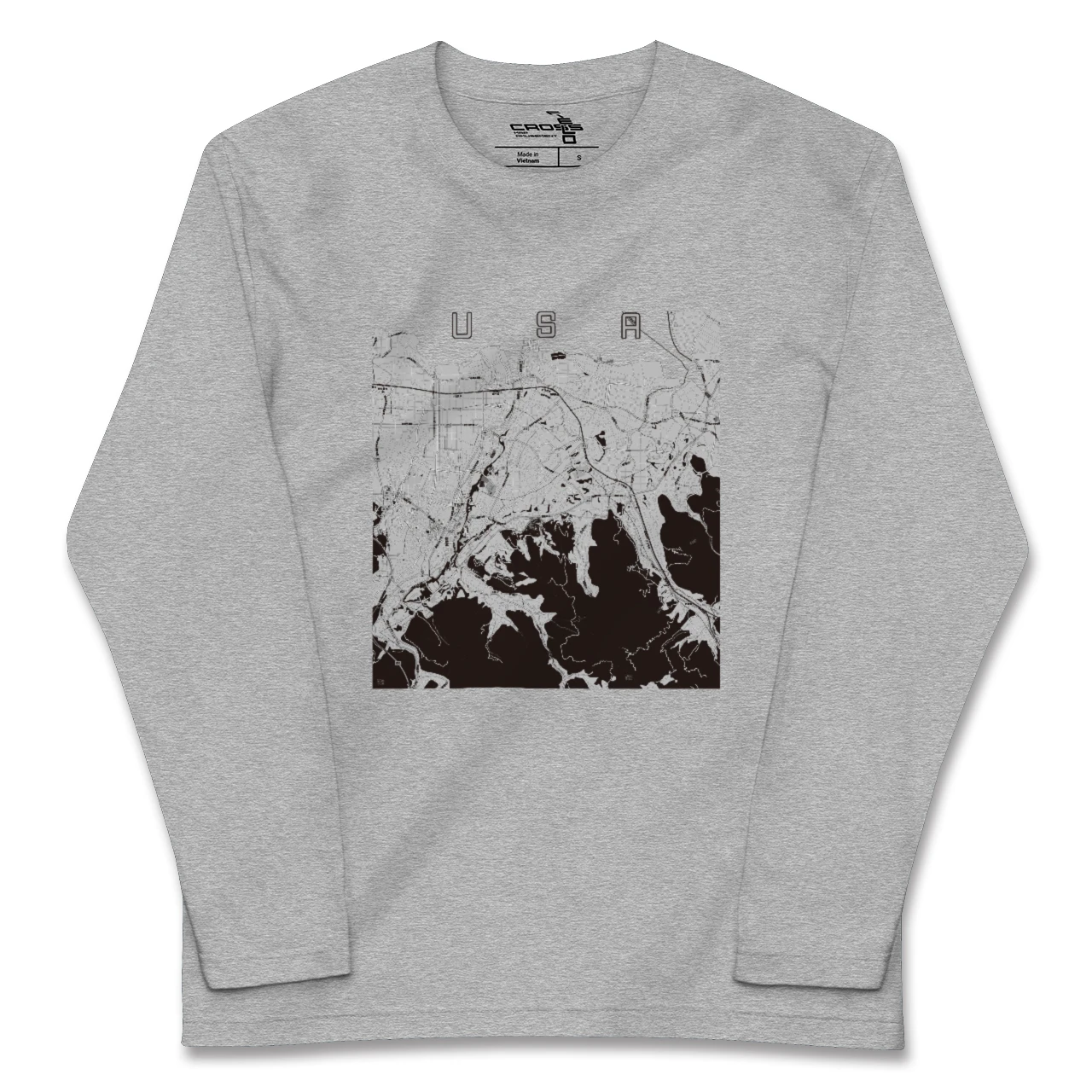 【宇佐（大分県）】地図柄ロングスリーブTシャツ
