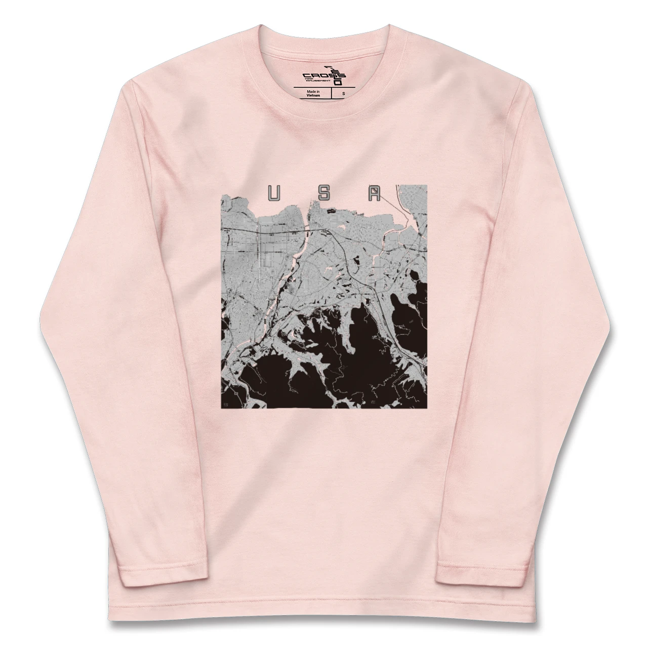 【宇佐（大分県）】地図柄ロングスリーブTシャツ