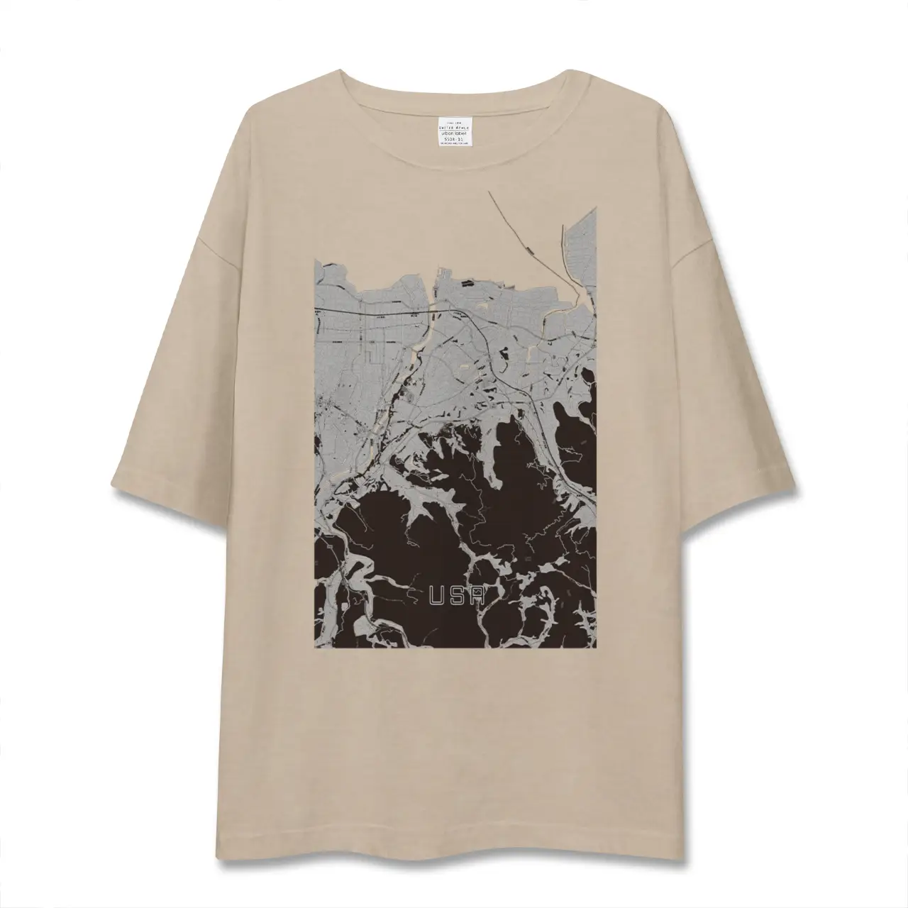 【宇佐（大分県）】地図柄ビッグシルエットTシャツ