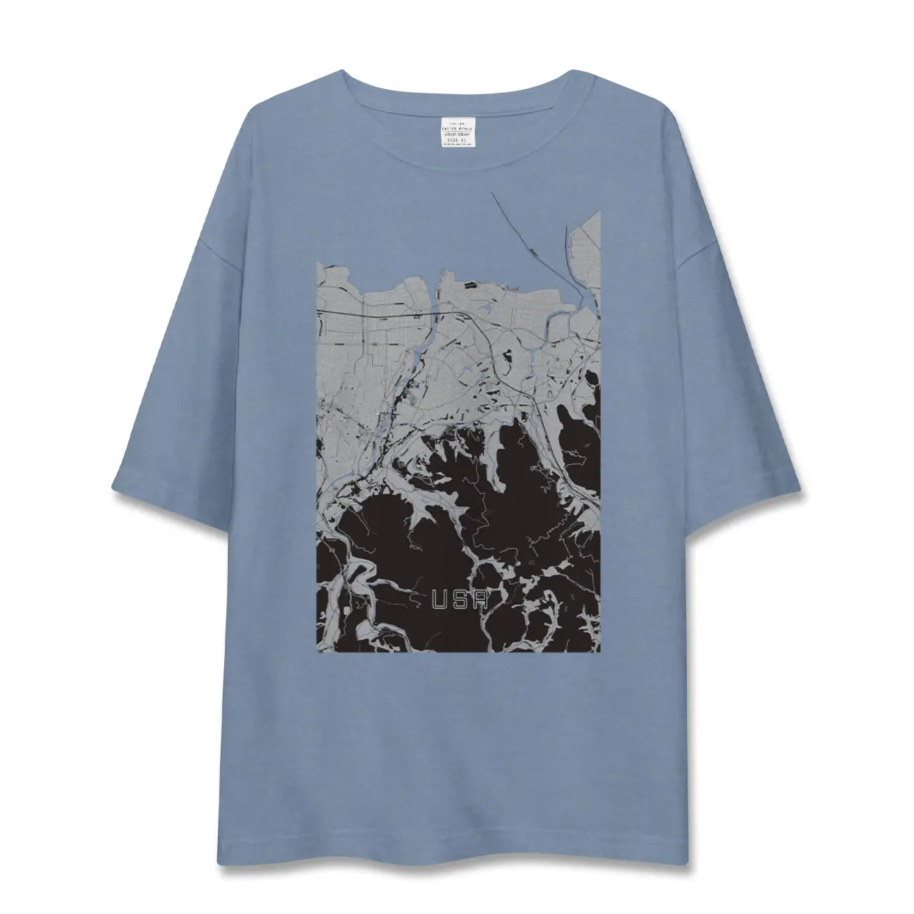 【宇佐（大分県）】地図柄ビッグシルエットTシャツ