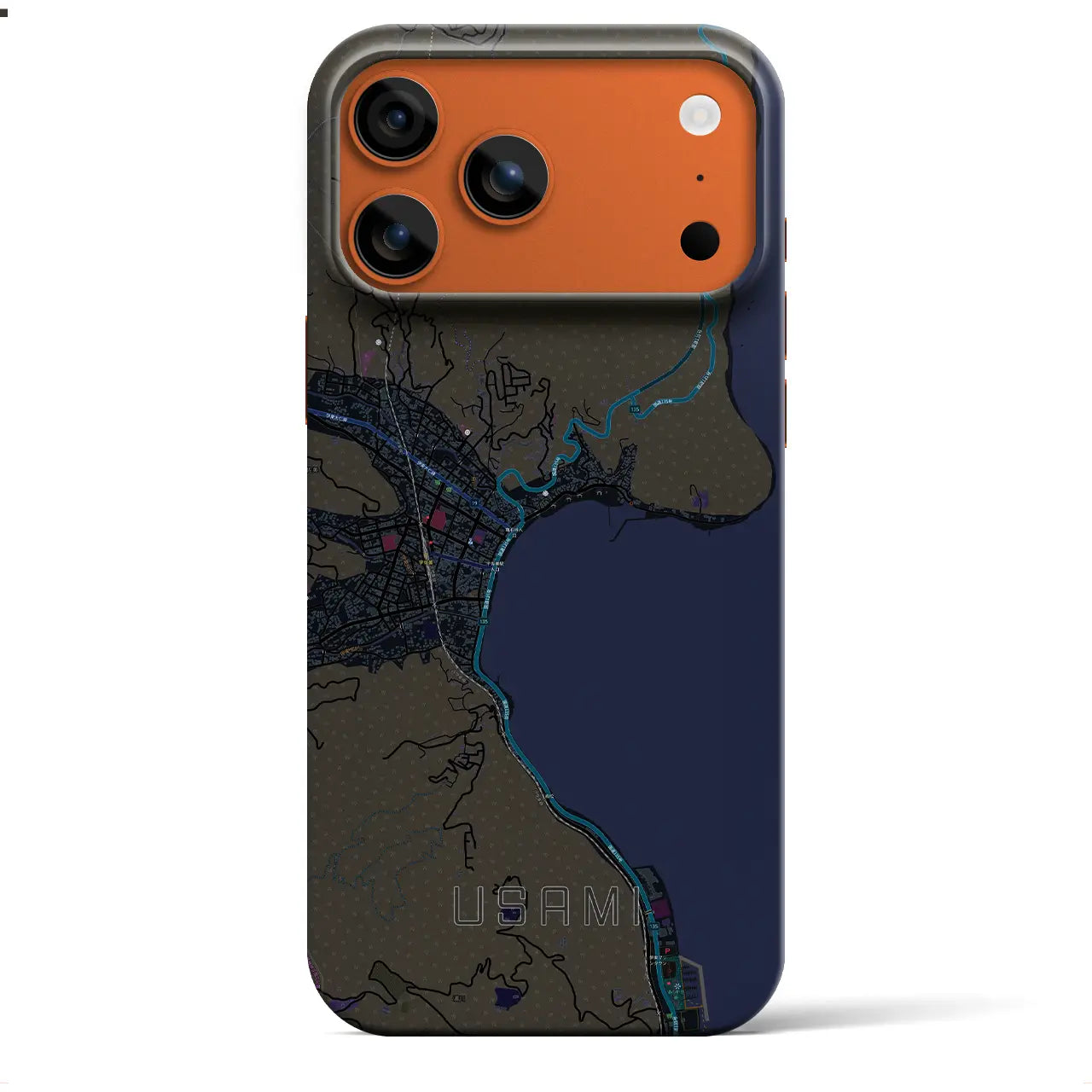 【宇佐美（静岡県）】地図柄iPhoneケース（バックカバータイプ）