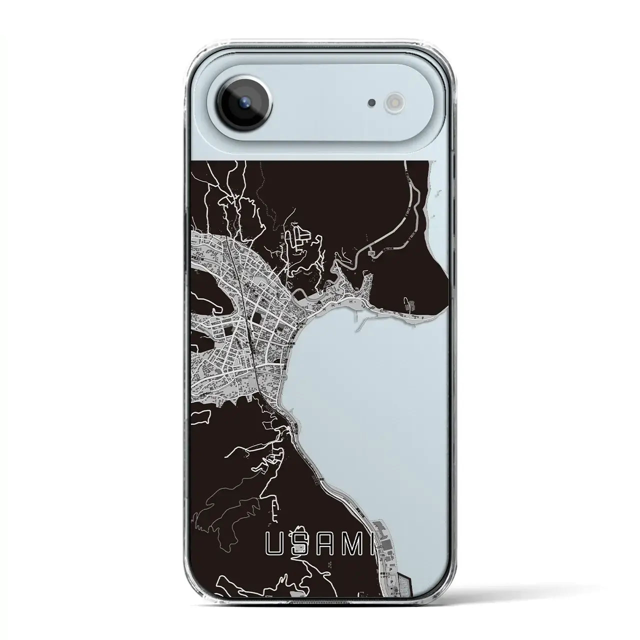 【宇佐美（静岡県）】地図柄iPhoneケース（クリアタイプ）