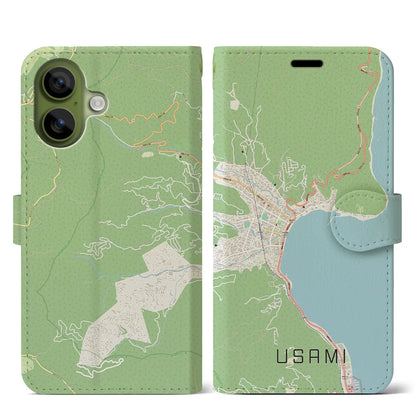 【宇佐美（静岡県）】地図柄iPhoneケース（手帳タイプ）