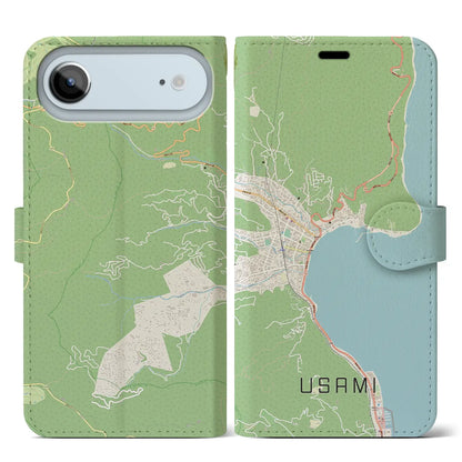 【宇佐美（静岡県）】地図柄iPhoneケース（手帳タイプ）