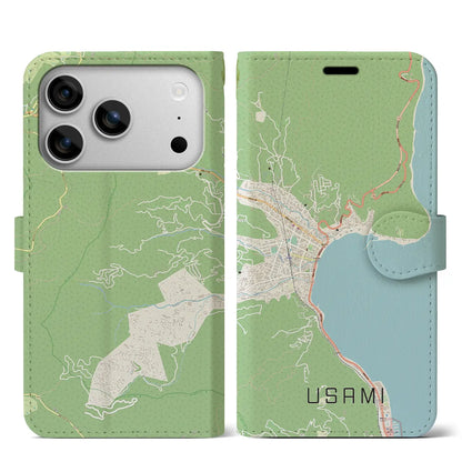 【宇佐美（静岡県）】地図柄iPhoneケース（手帳タイプ）