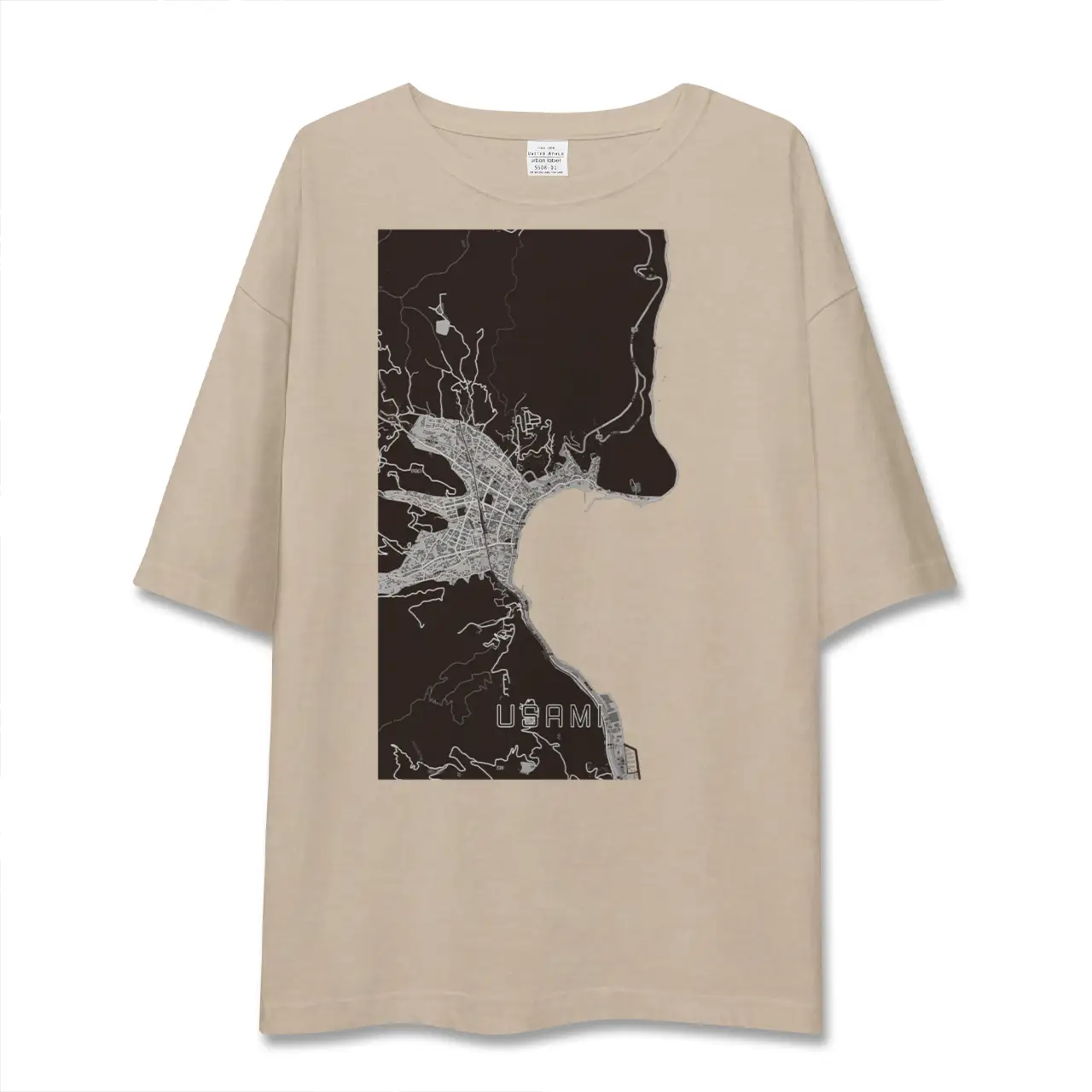 【宇佐美（静岡県）】地図柄ビッグシルエットTシャツ