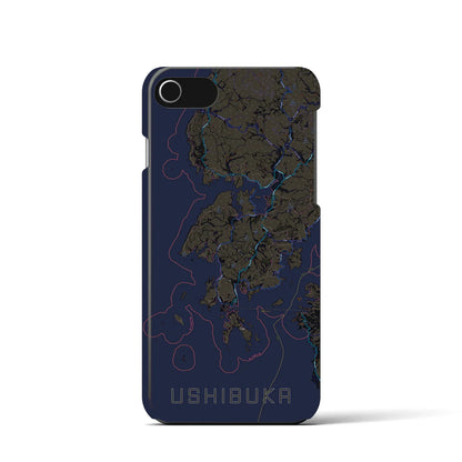 【牛深（熊本県）】地図柄iPhoneケース（バックカバータイプ）