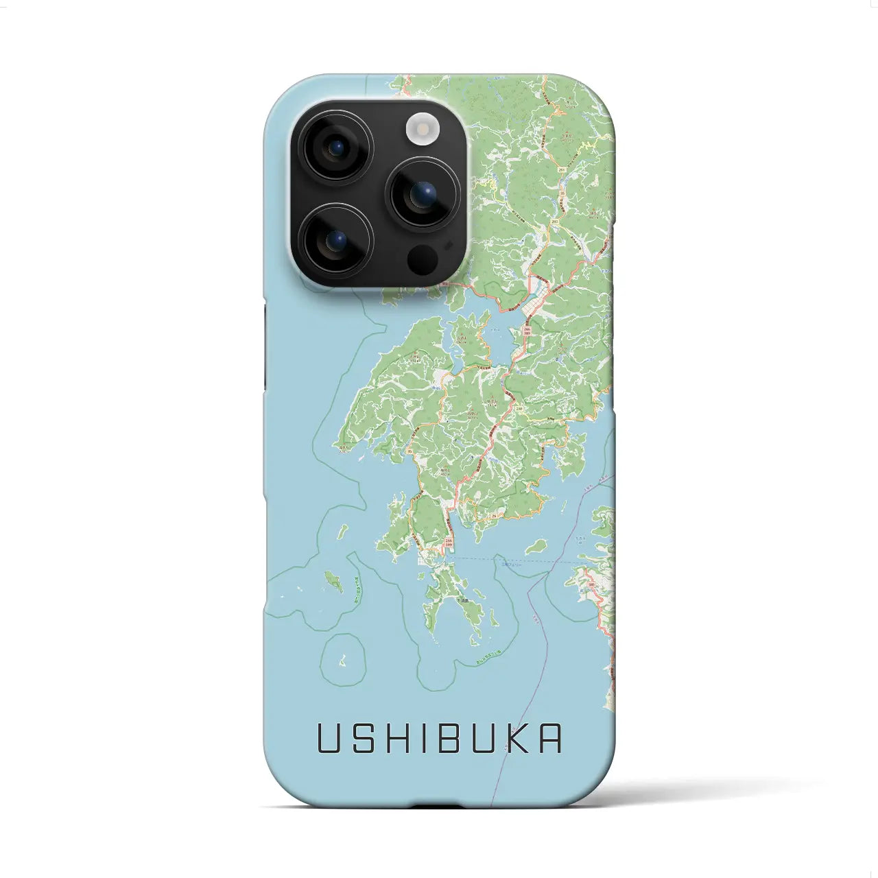 【牛深（熊本県）】地図柄iPhoneケース（バックカバータイプ）