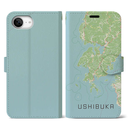 【牛深（熊本県）】地図柄iPhoneケース（手帳タイプ）