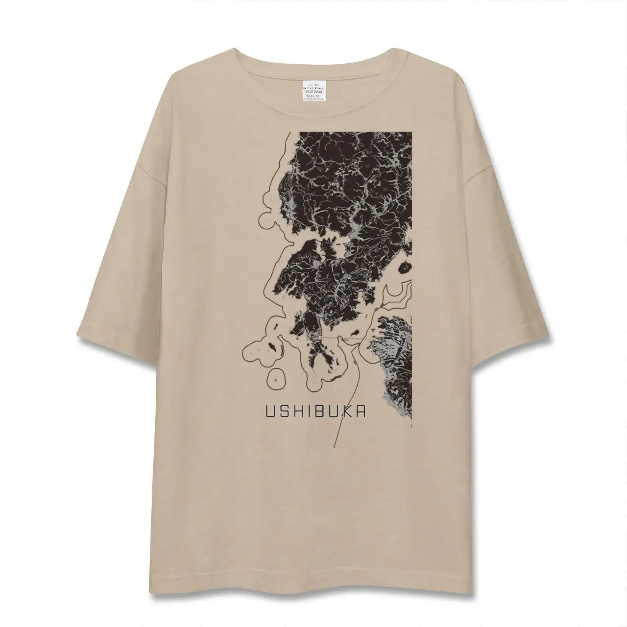 【牛深（熊本県）】地図柄ビッグシルエットTシャツ