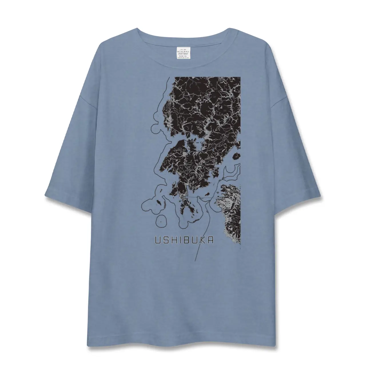 【牛深（熊本県）】地図柄ビッグシルエットTシャツ