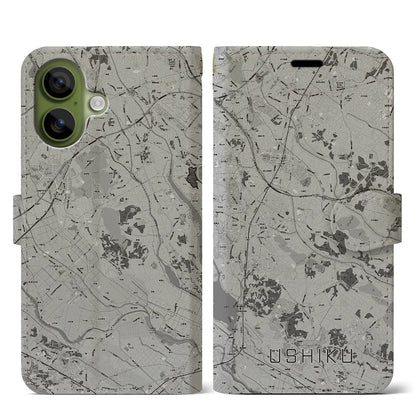 【牛久（茨城県）】地図柄iPhoneケース（手帳タイプ）